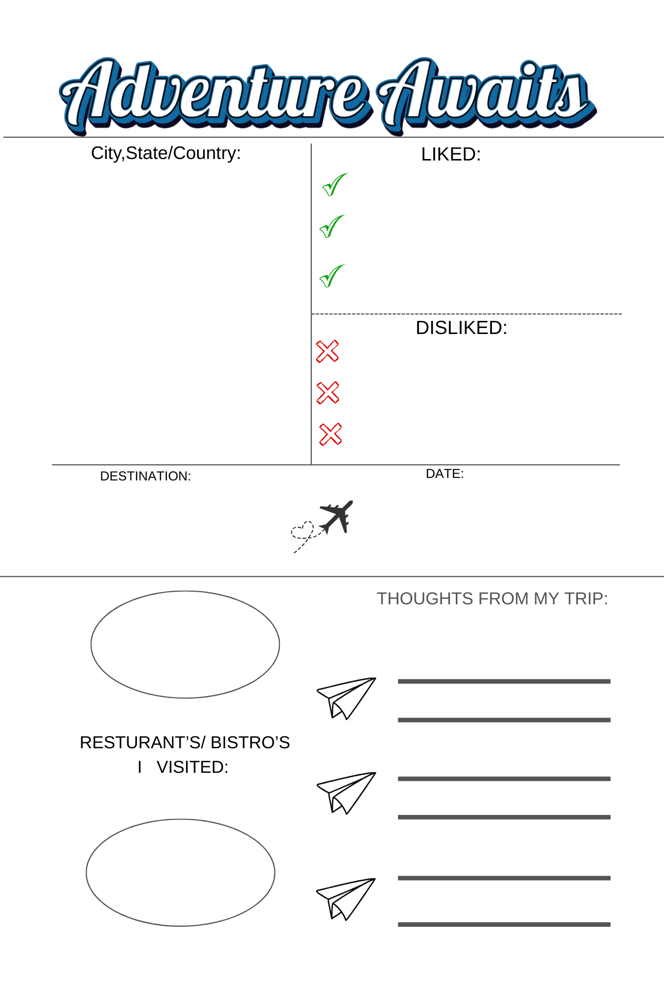 Booked and Busy: Travel edition: A Travel Journal for all your Adventures