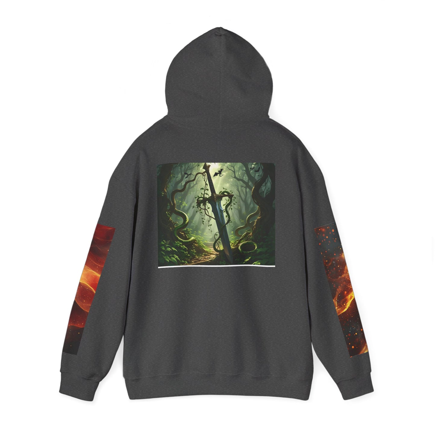 Fantasy Dragon & Sword Unisex Hooded Sweatshirt, Perfect for Fall,