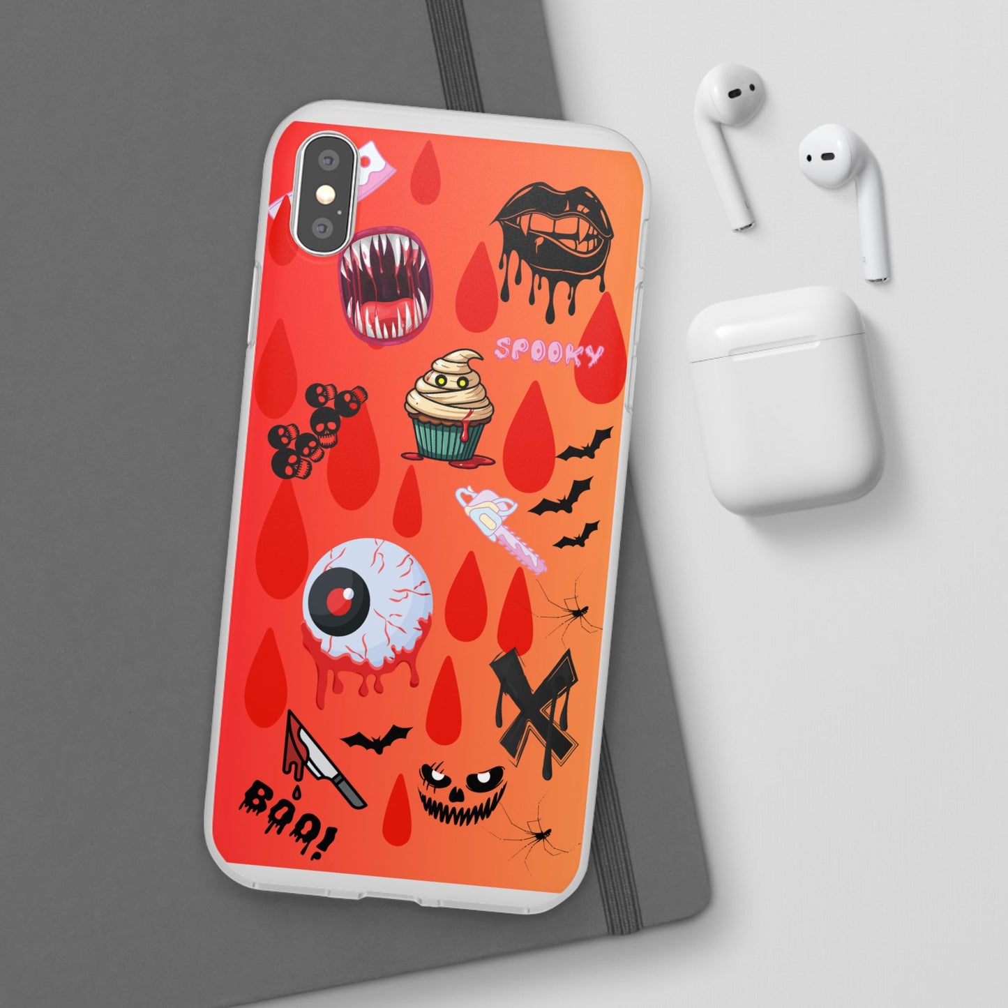 Spooky Flexi Cases for Halloween Lovers, Halloween Phone Case, Horror Phone Cover, Cute Creepy Case, Halloween Gifts