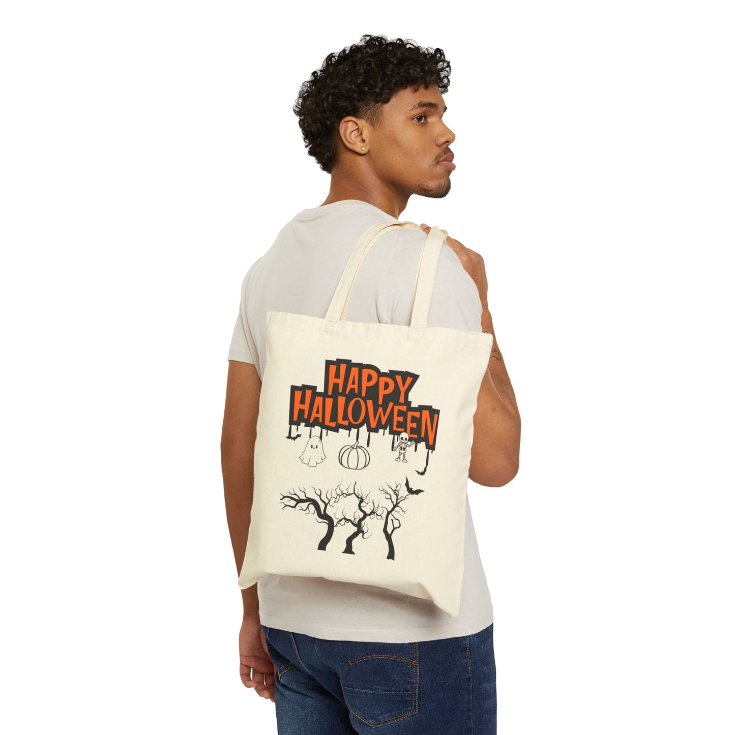 Halloween Cotton Canvas Trick or Treat bags for kids