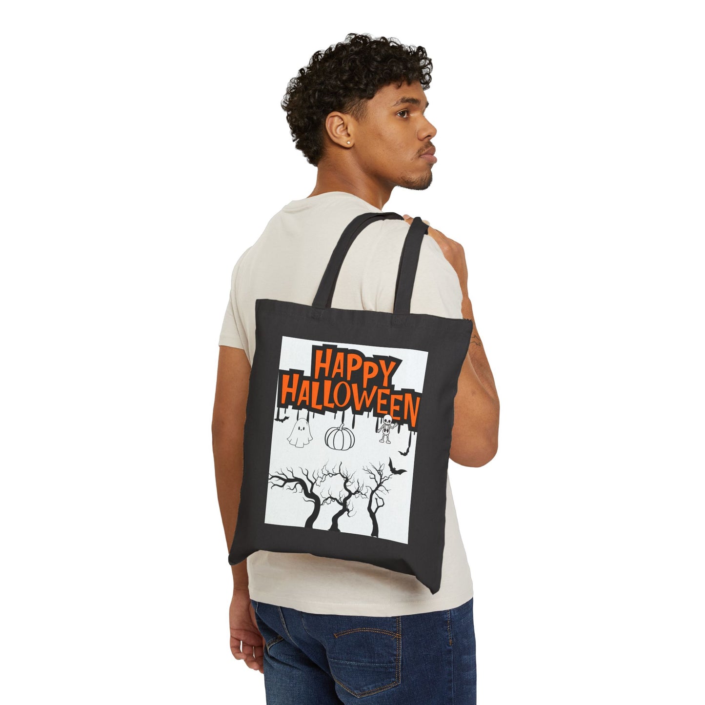 Halloween Cotton Canvas Trick or Treat bags for kids