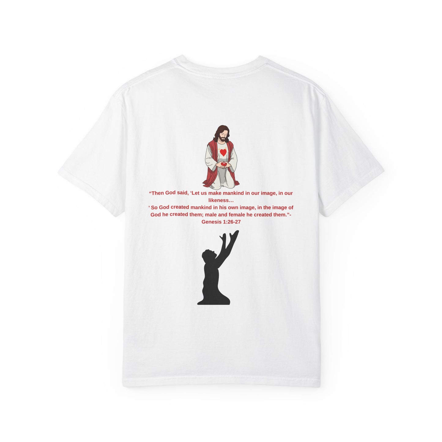 Love Affirmation T-Shirt, Heart Design Tee, Faith-Based Fashion