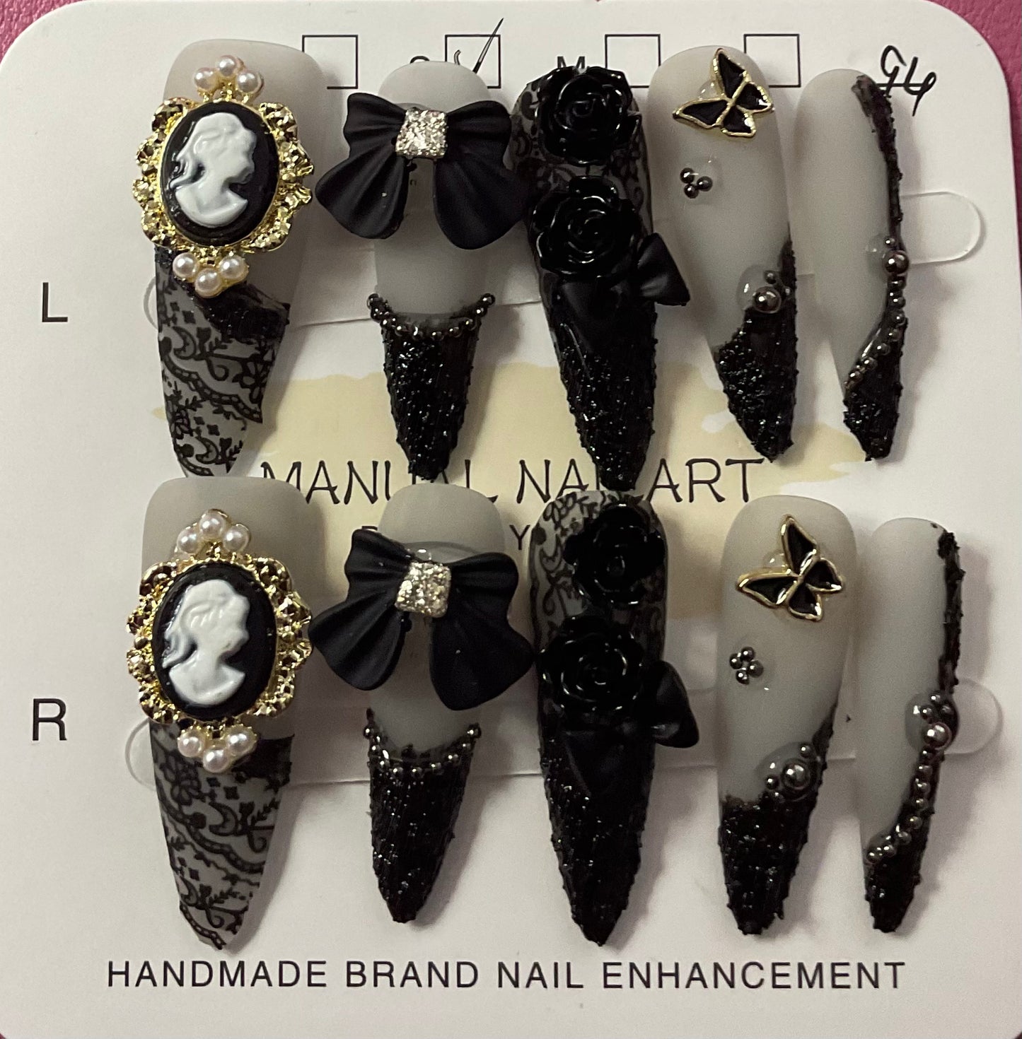 Victorian Cameo Press On Nails