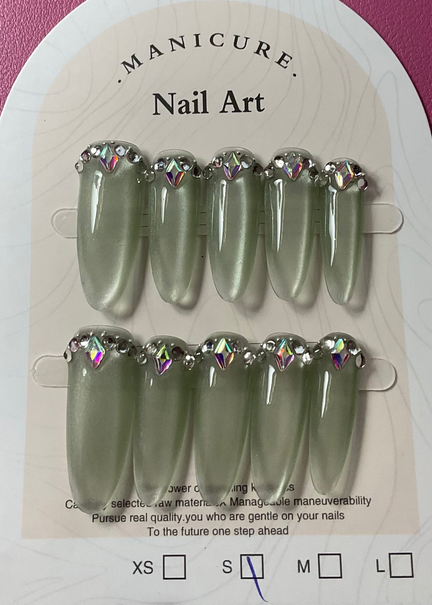 Crystal Elegance Press On Nails