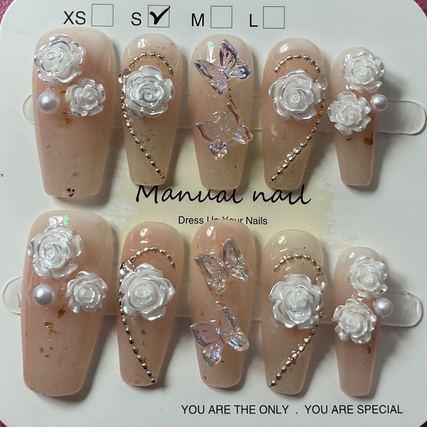 Blossom & Butterfly Press On Nails