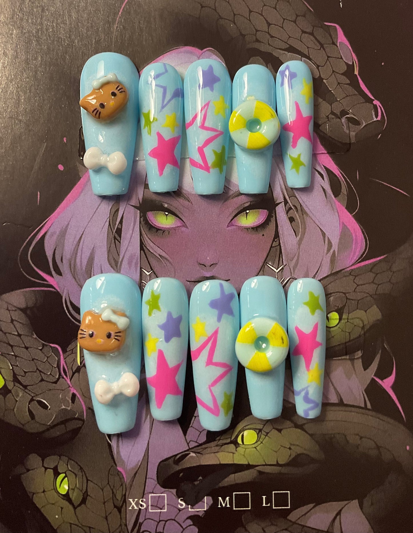 Hello Kitty Hawaii Beach Press On Nails