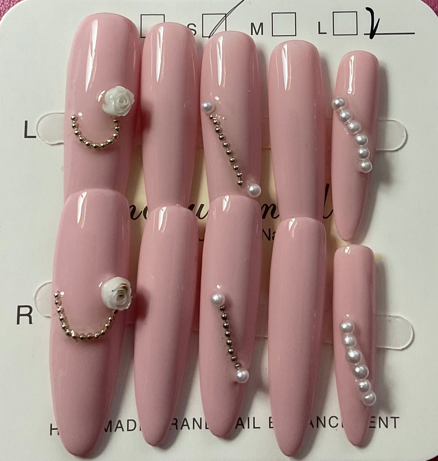 Blush Pearl Elegance Press On Nails