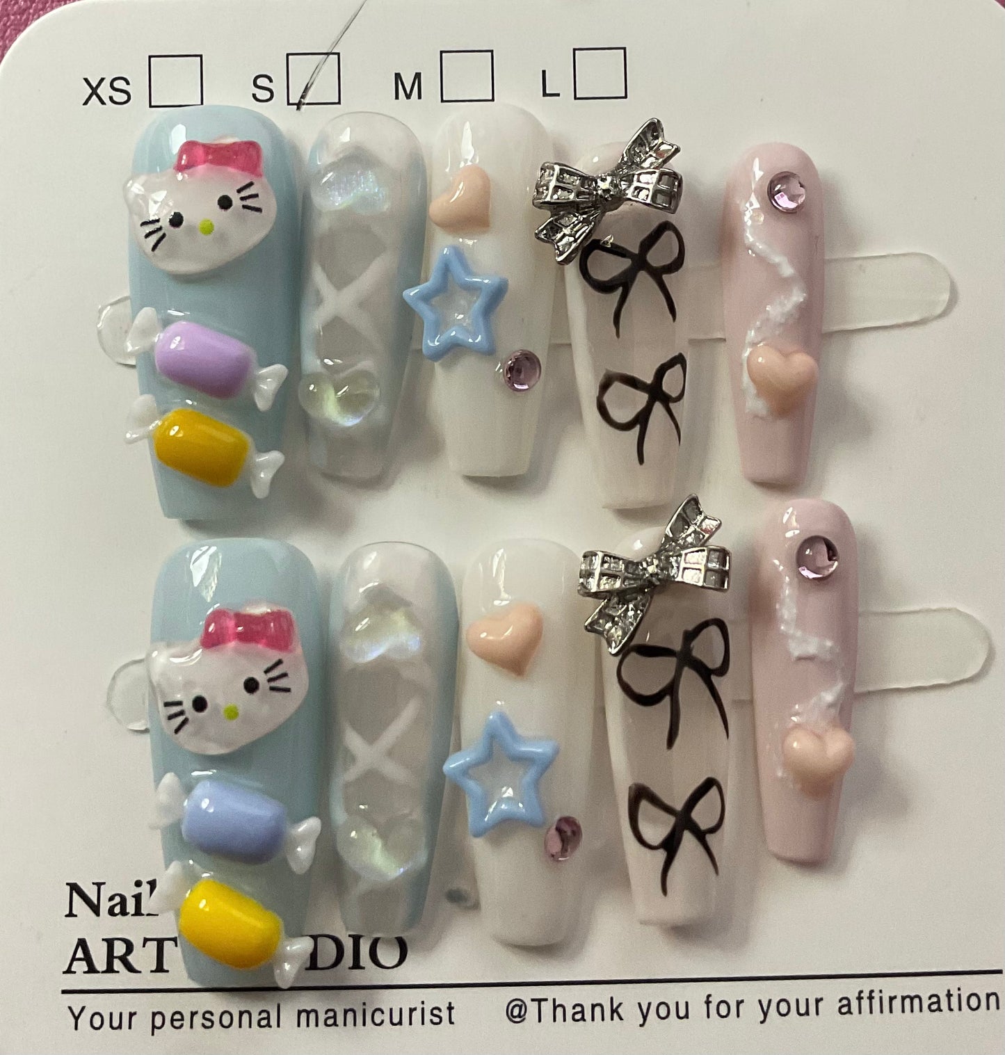 Sweet & Chic Hello Kitty Press On Nails