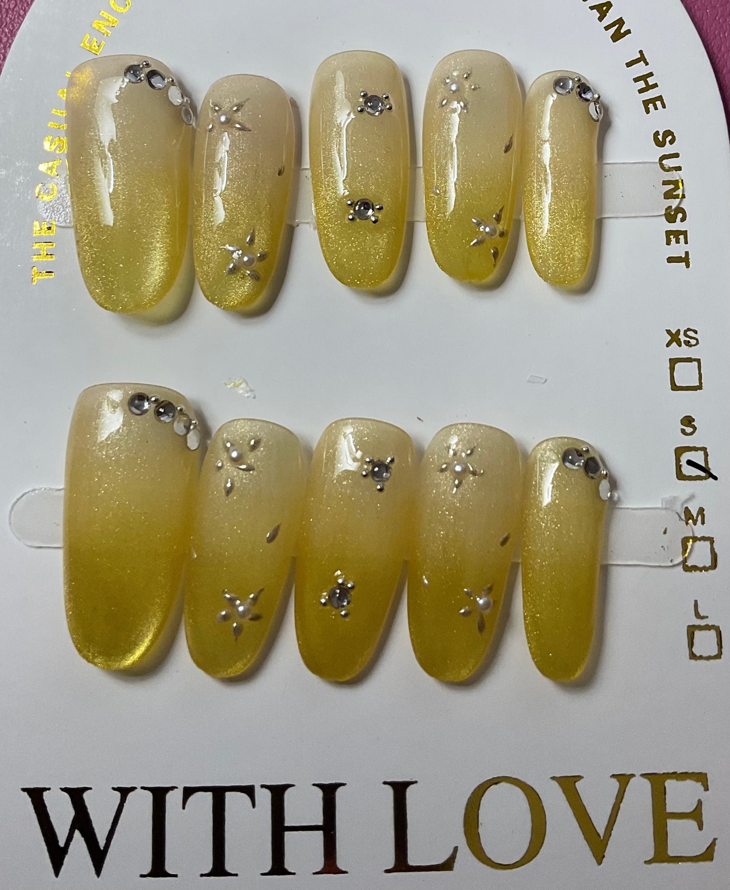 Golden Hour Press On Nails