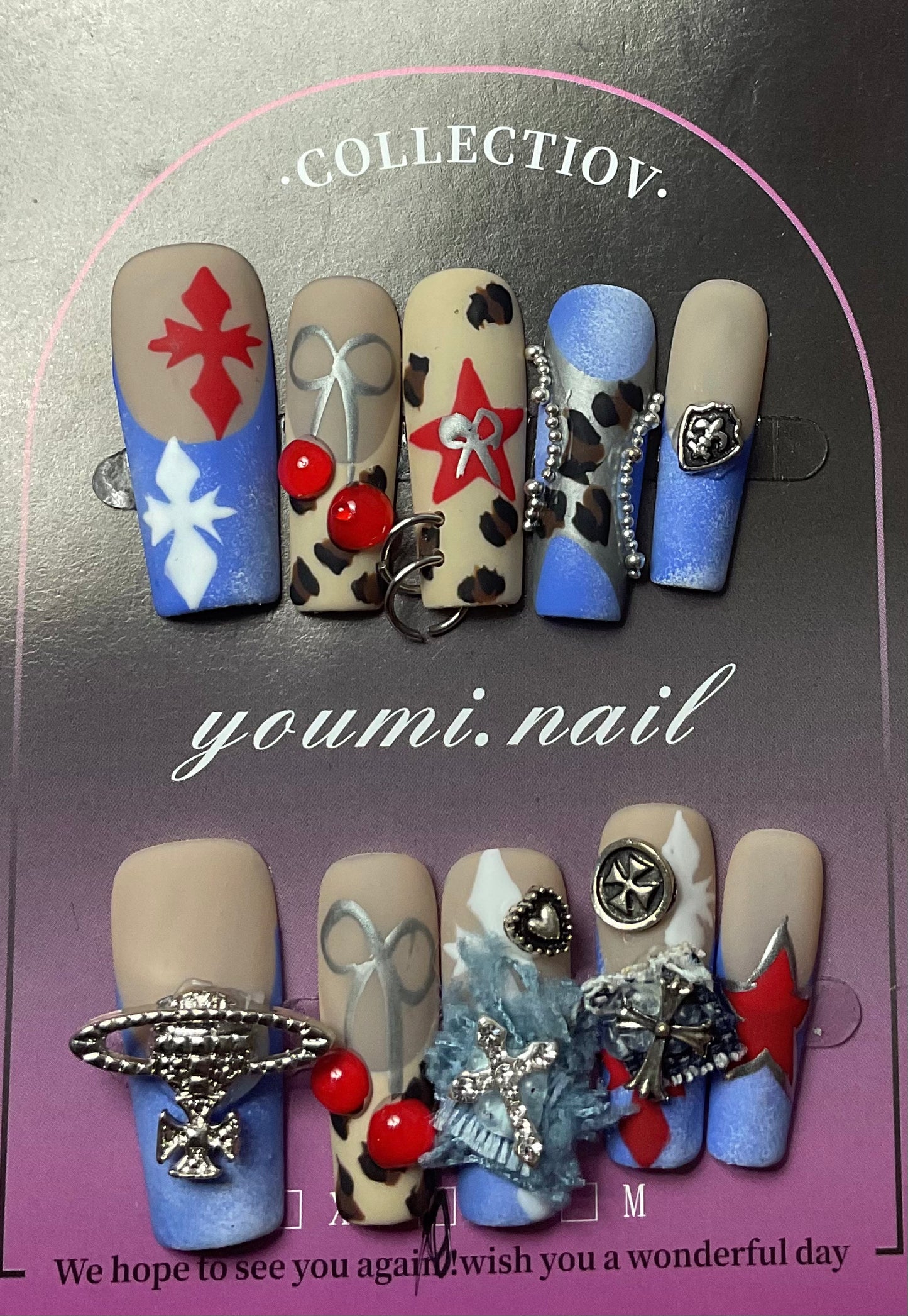 Cheetah Cheery Press On Nails