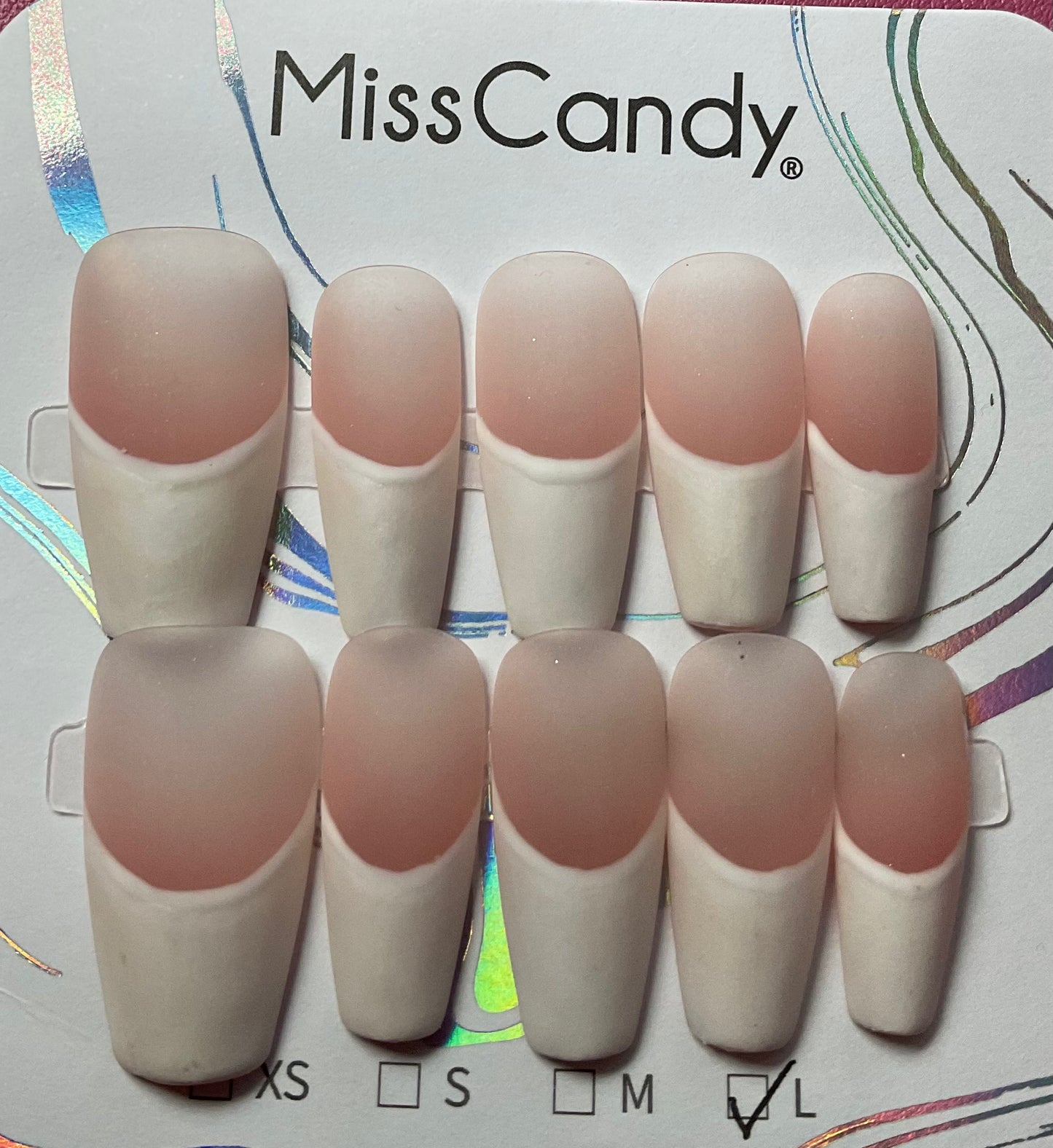 White Matte French Tips Press On Nails