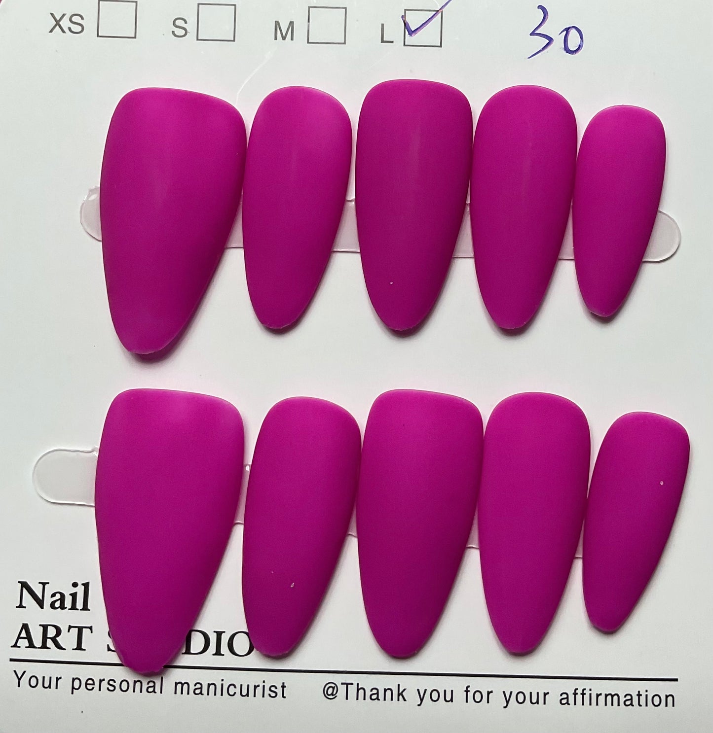 Bright Pink Matte Press On Nails