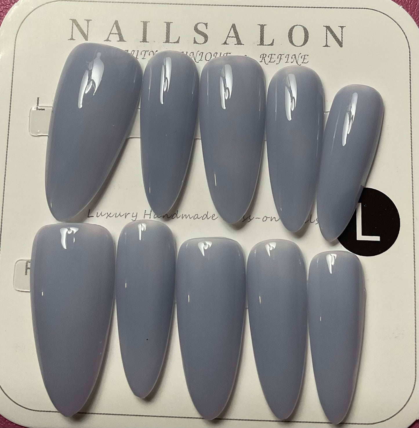 Light Blue Press On Nails
