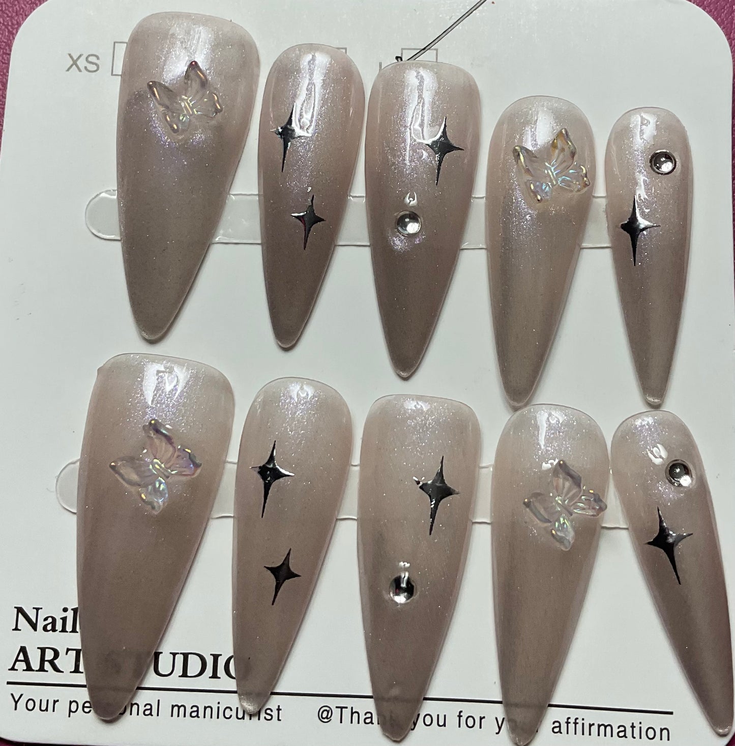Orange and Gold Press On Nails
