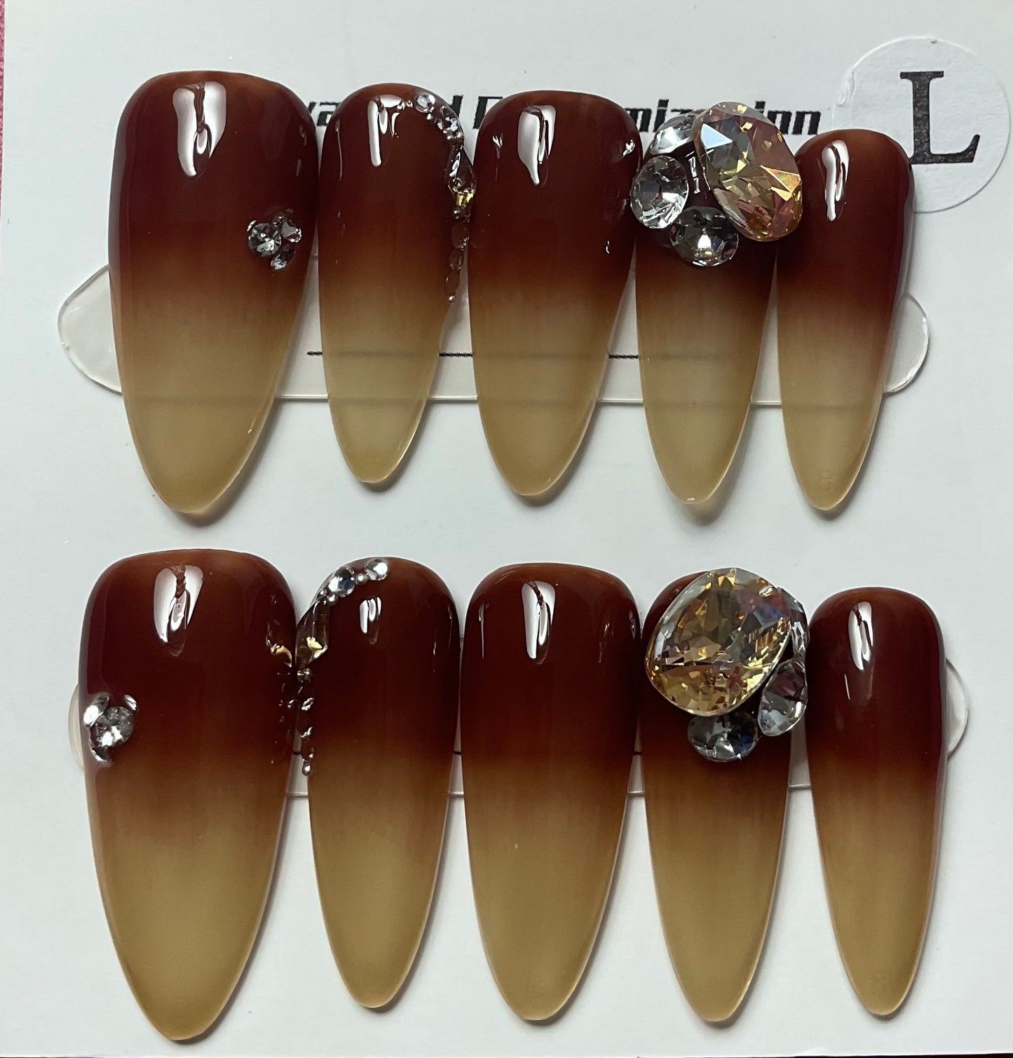 Brown Sugar Gradient Press On Nails