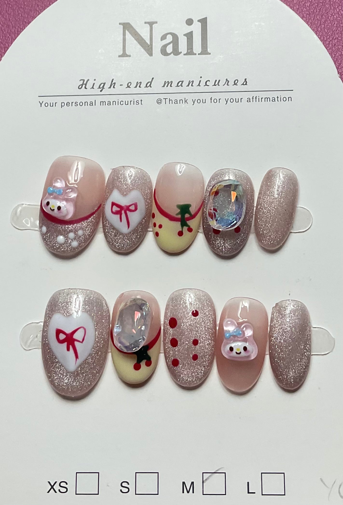 Effortless Holiday Glam Press On Nails