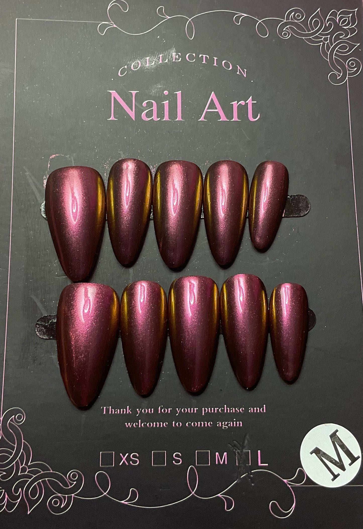 Metallic Solid Color Press On Nails