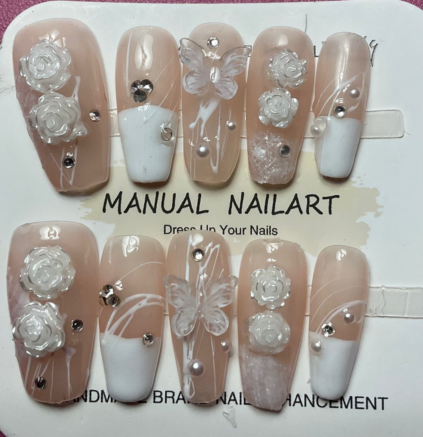 Blushing Blooms Press On Nails