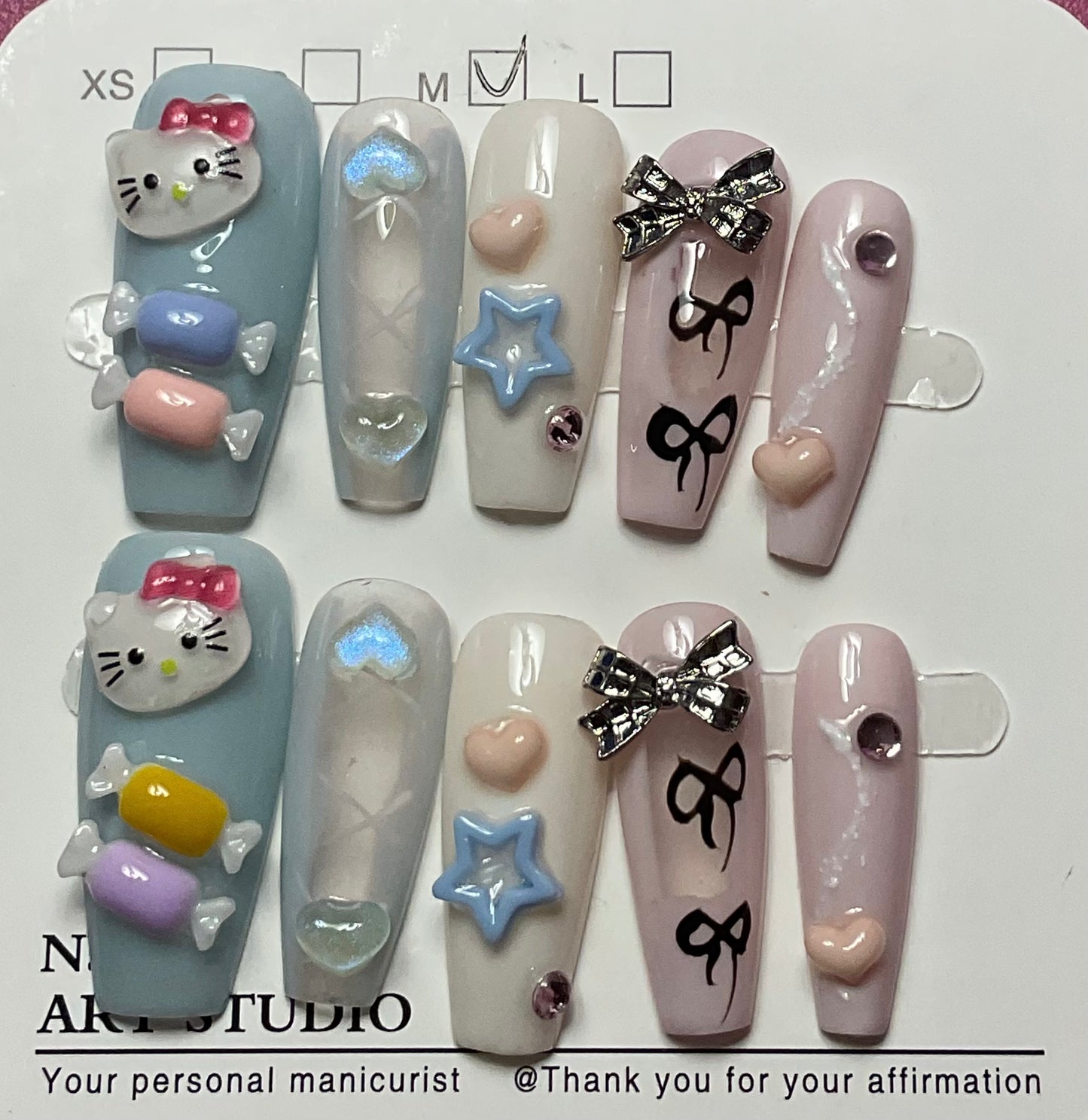 Sweet & Chic Hello Kitty Press On Nails