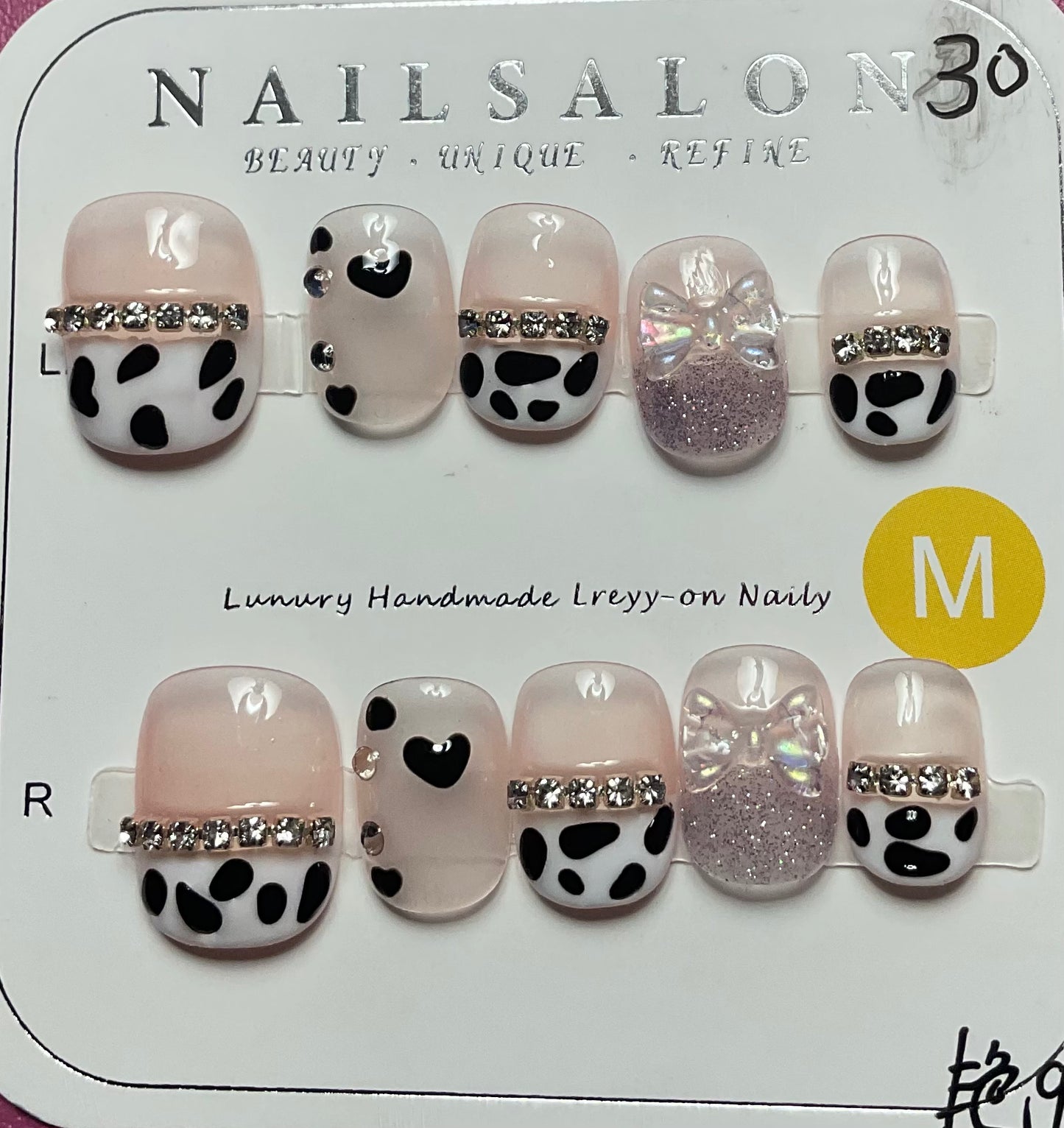 Chic Cow Print Press On Nails