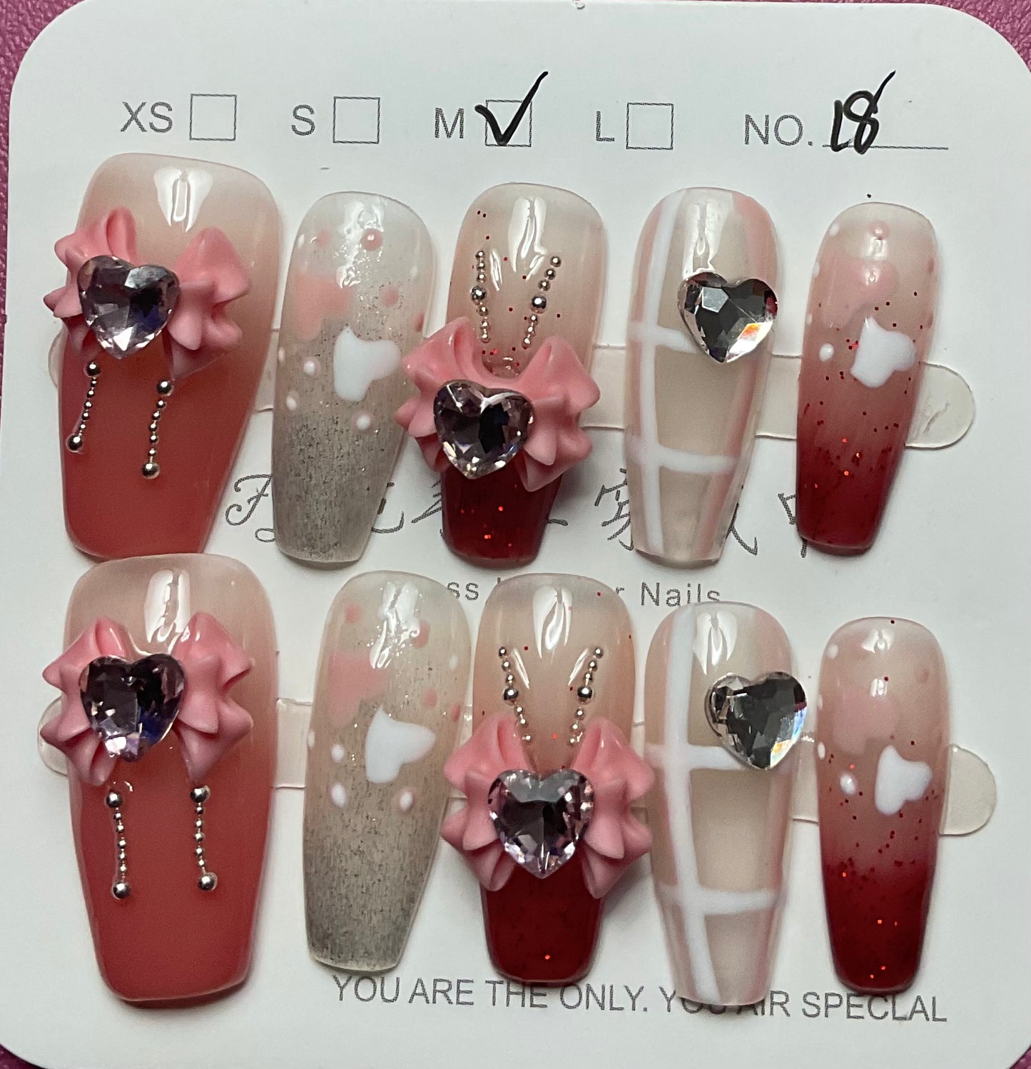 Love & Bows Press On Nails