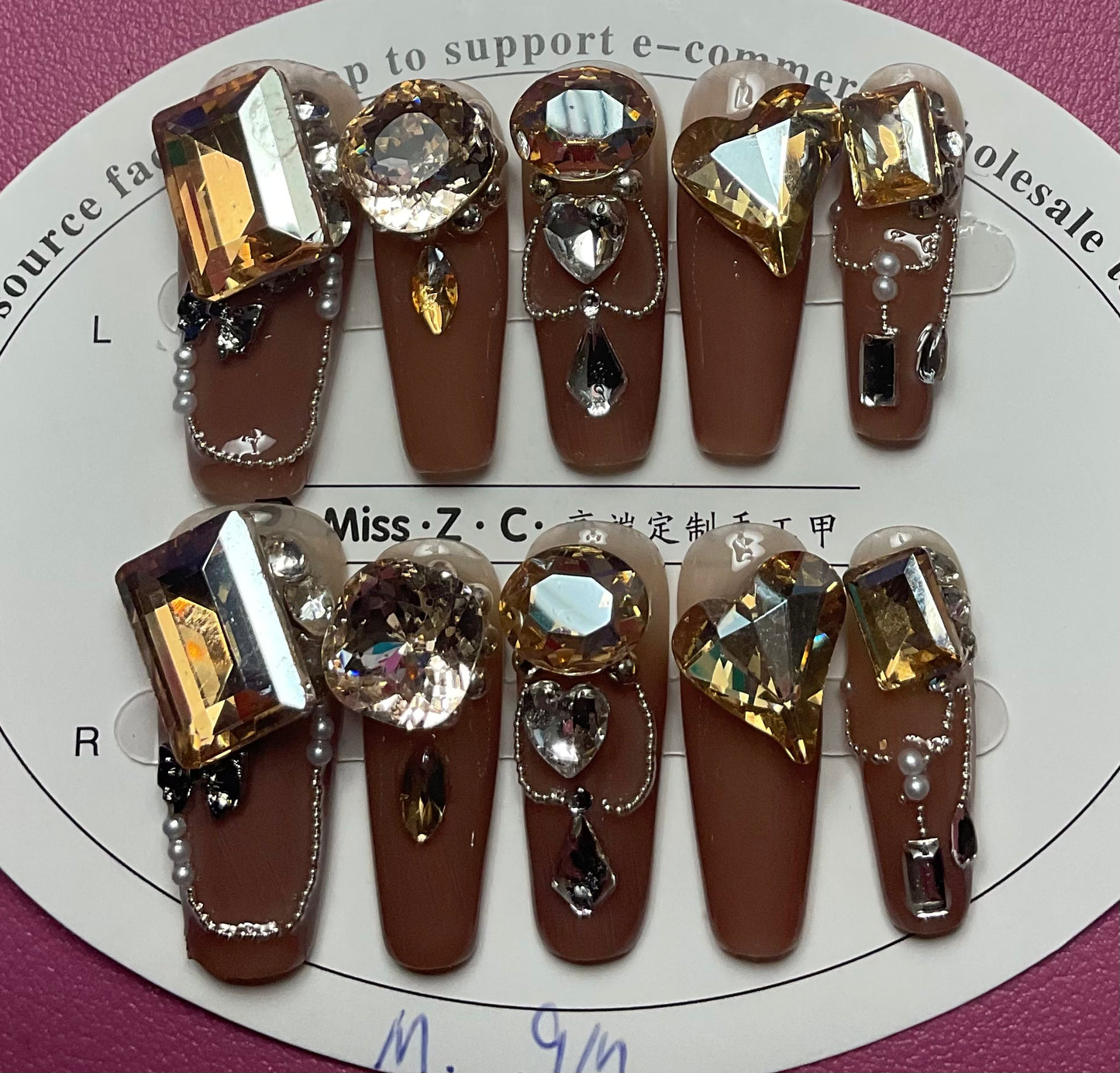 Decadent Mocha Glam Press On Nails