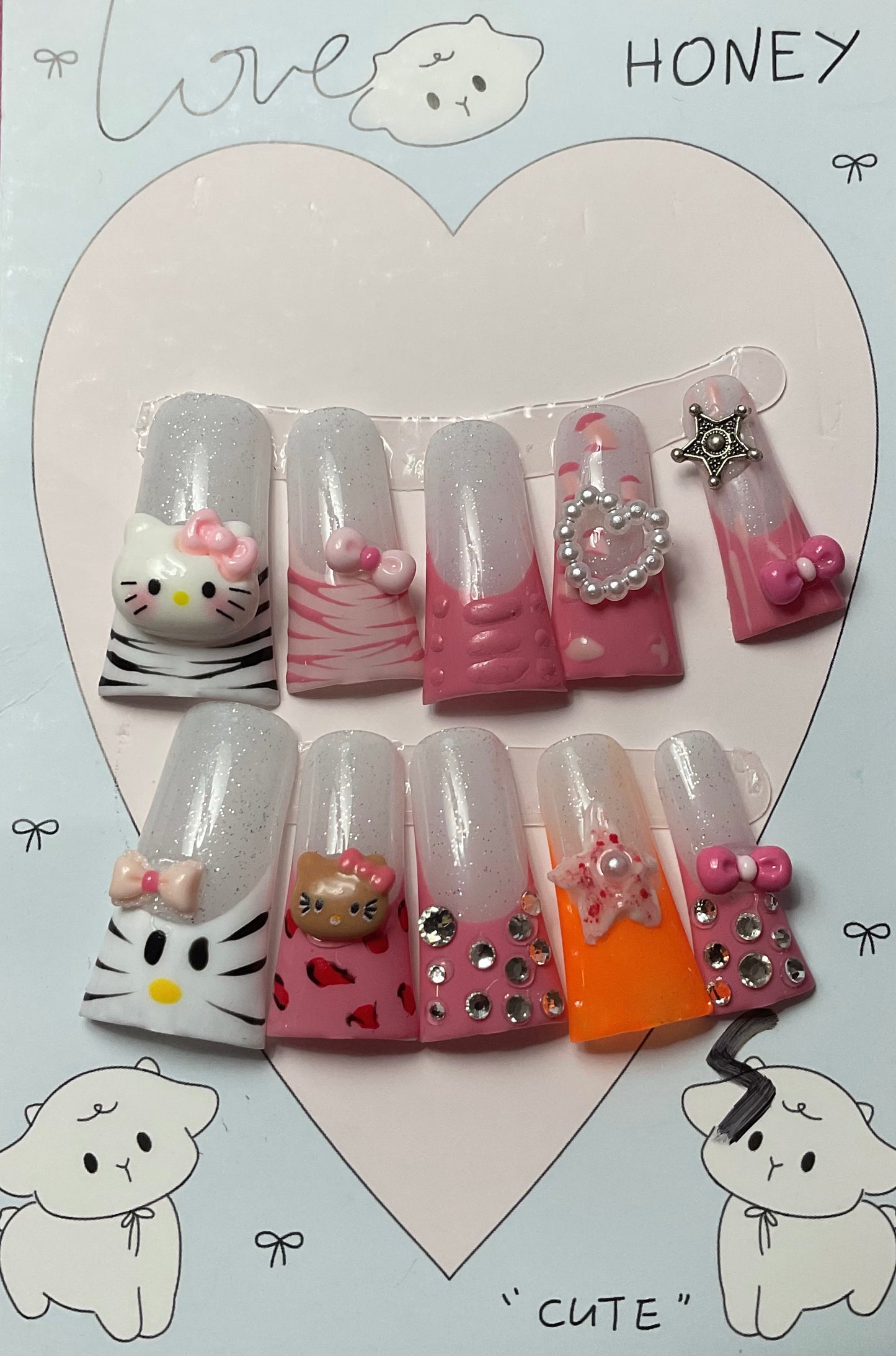 Hello Kitty Dunk Press On Nails