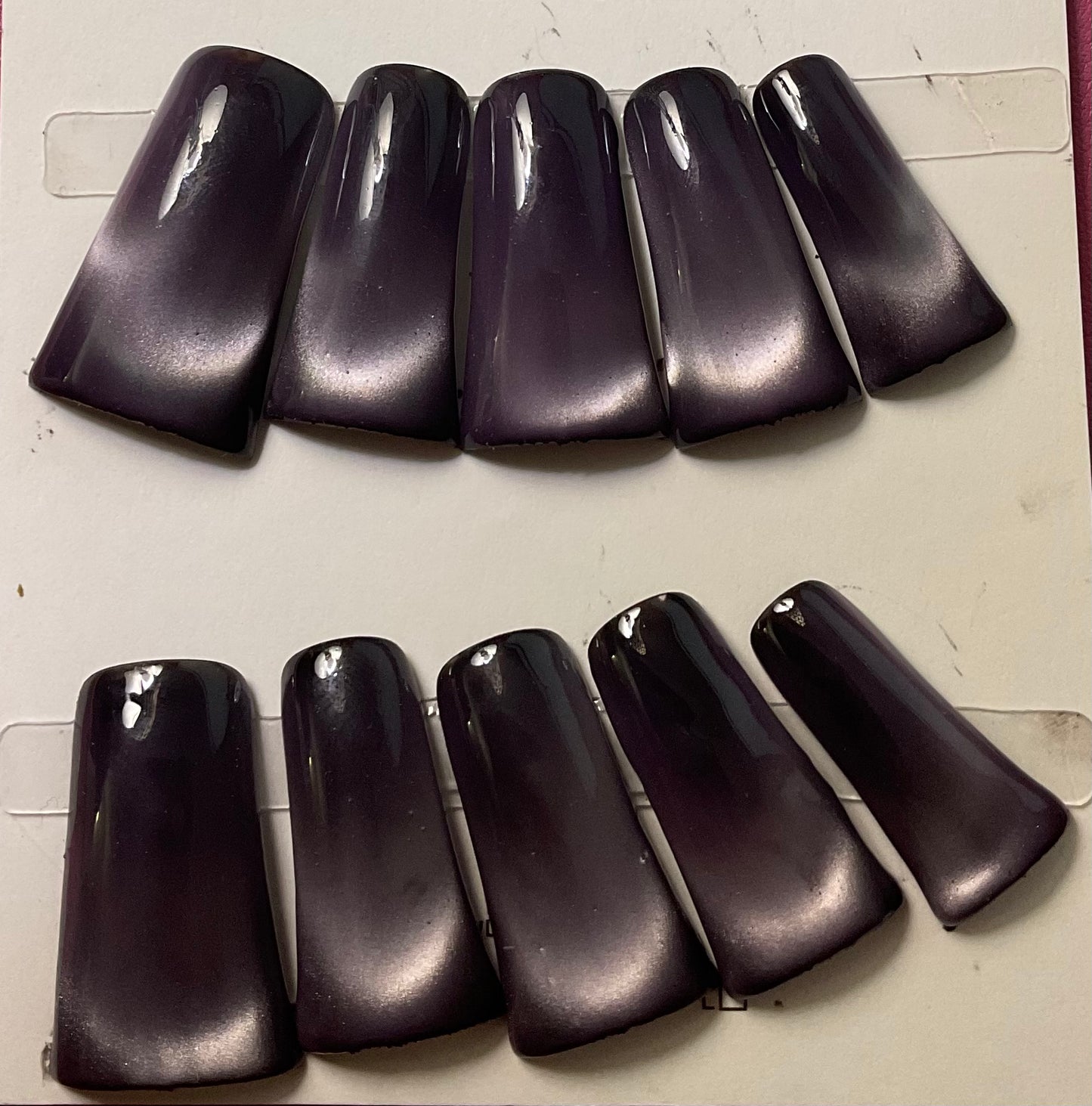 Dark Ombre Press On Duck Nails