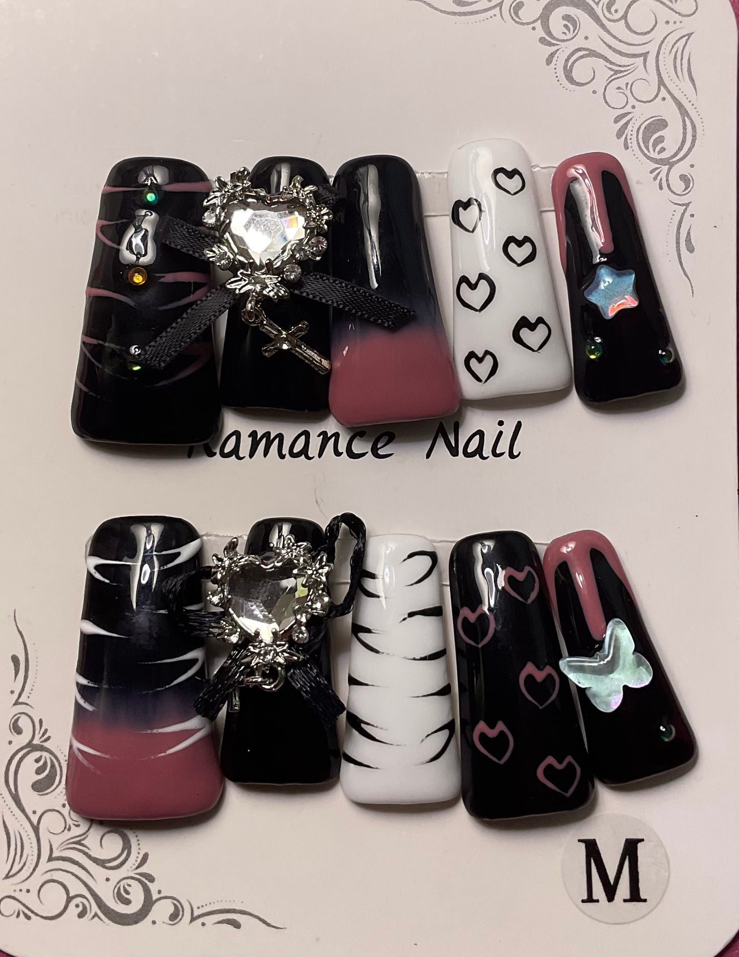 Heart & Soul Duck Press On Nails