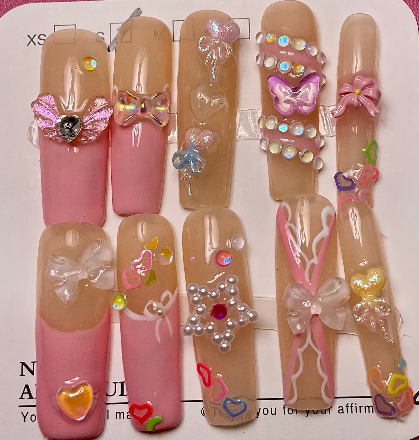 Dreamy Pink Press On Nails