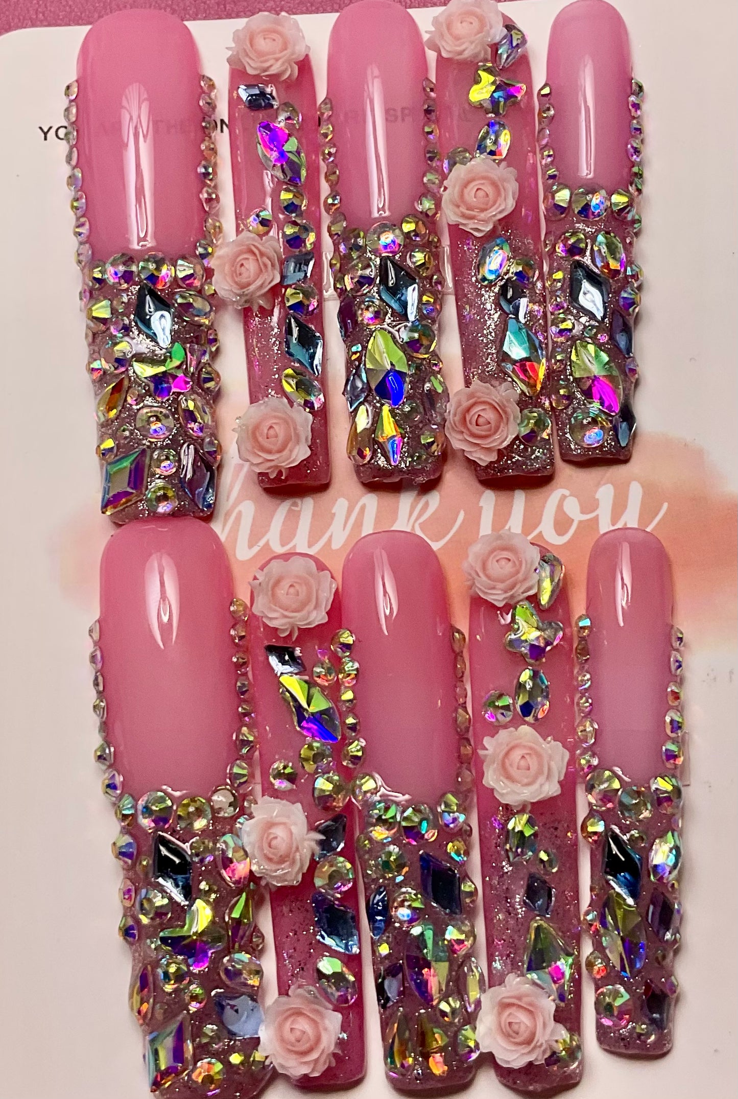 Dazzling Pink Press ON Nails