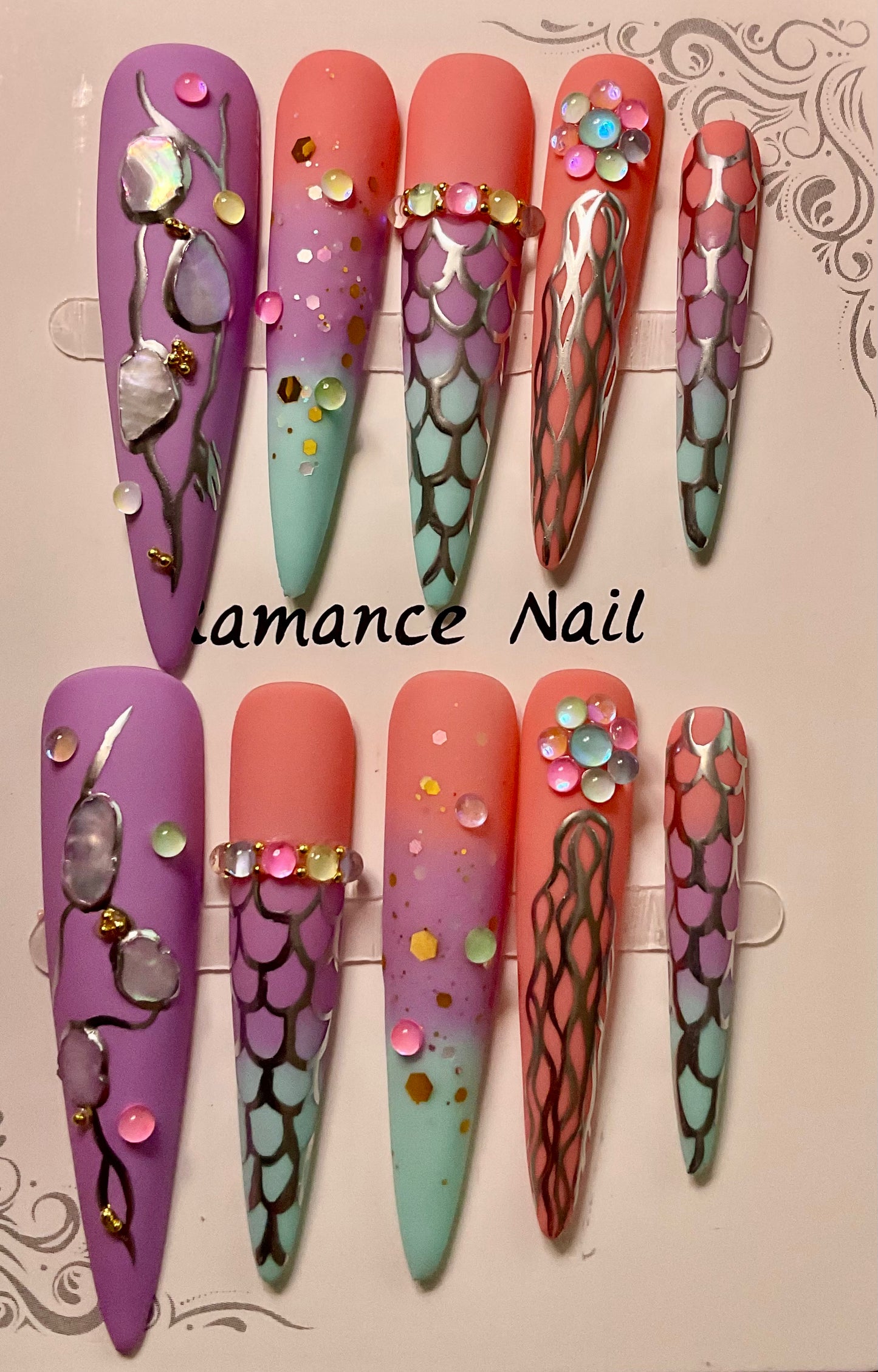 Enchanted Mermaid Press On Nails