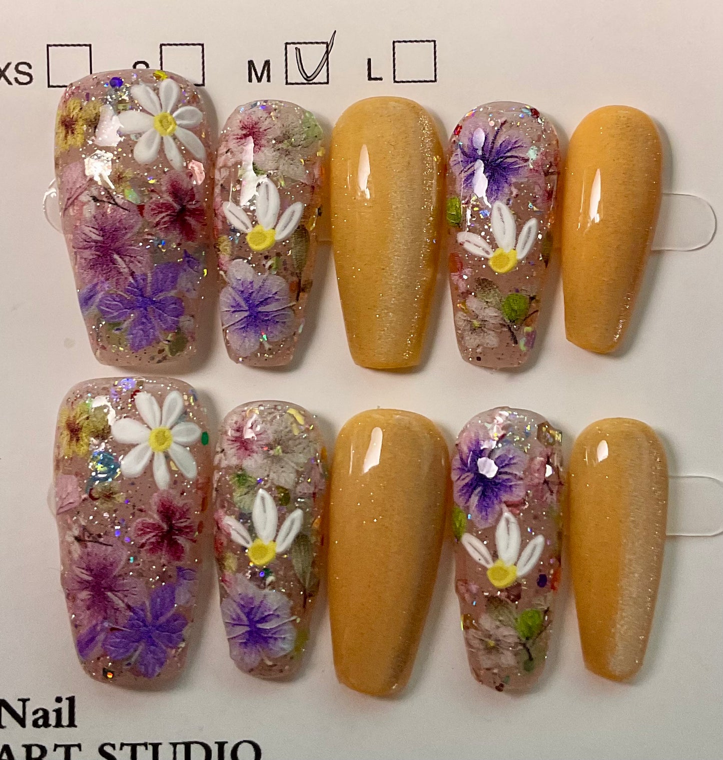Blossom Glow Press On Nails
