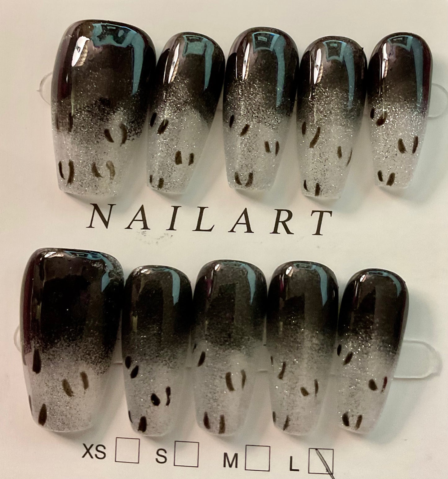 Smoky Ombre Spotted Press On Nails