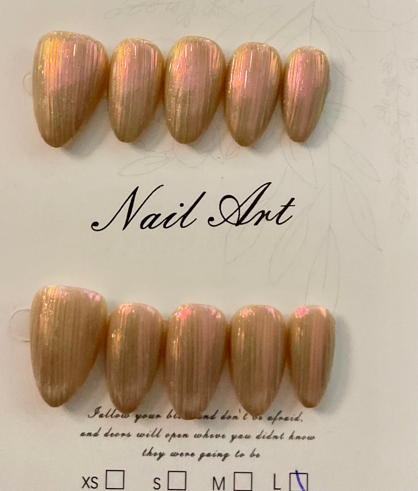 Iridescent Chrome Press On Nails