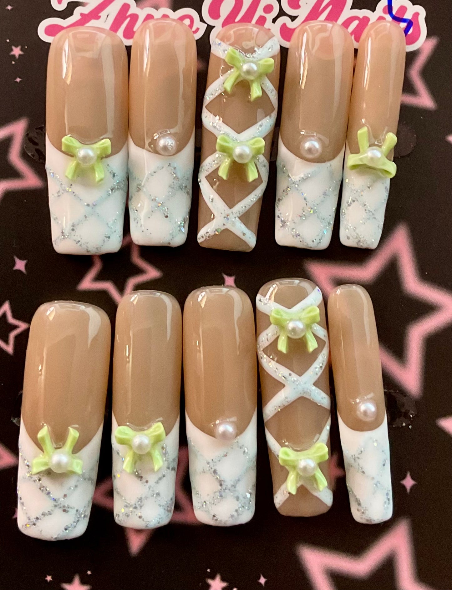 Ballet Ribbon Press On Nails