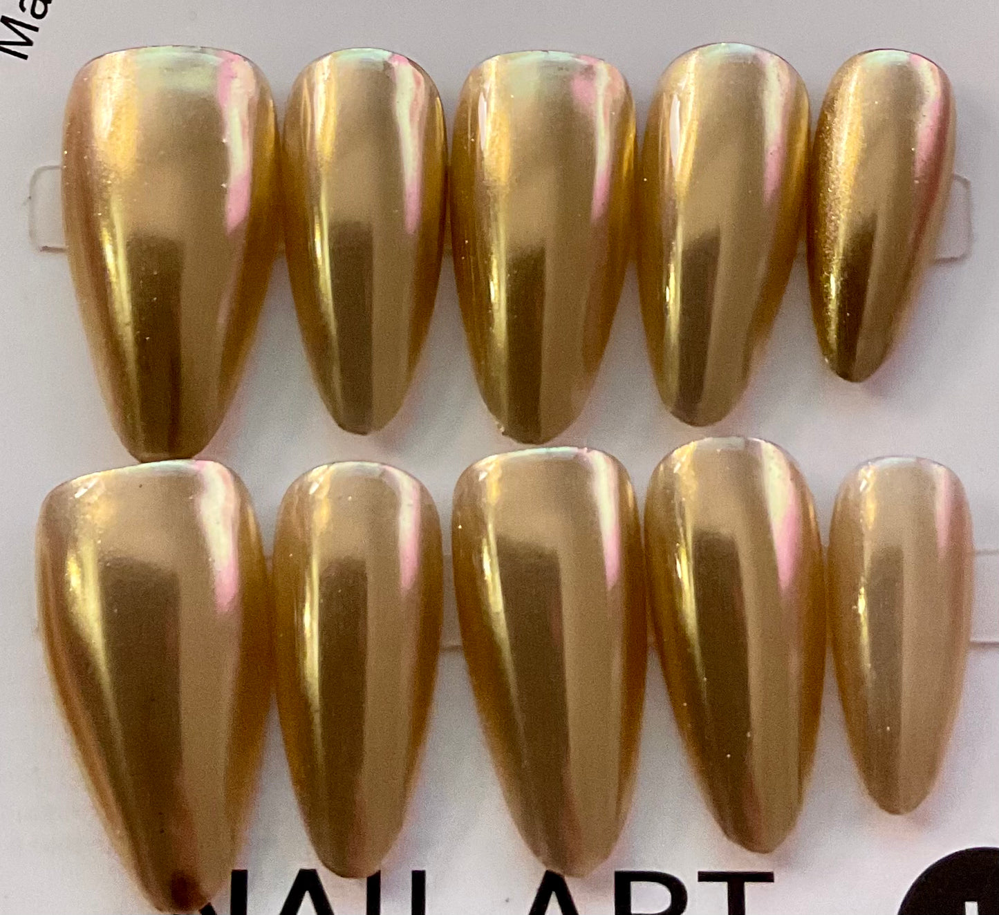 Metallic Solid Color Press On Nails
