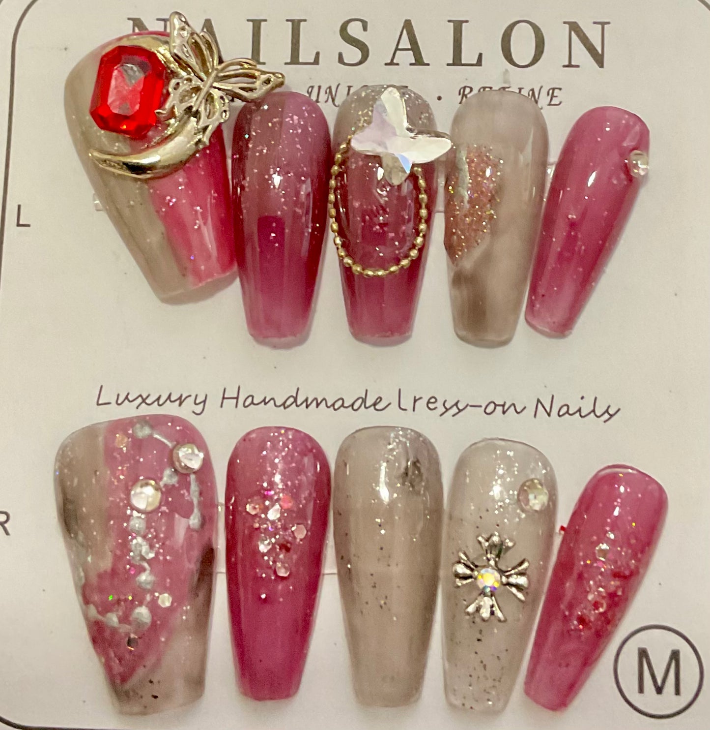 Icy Glamour Press On Nails