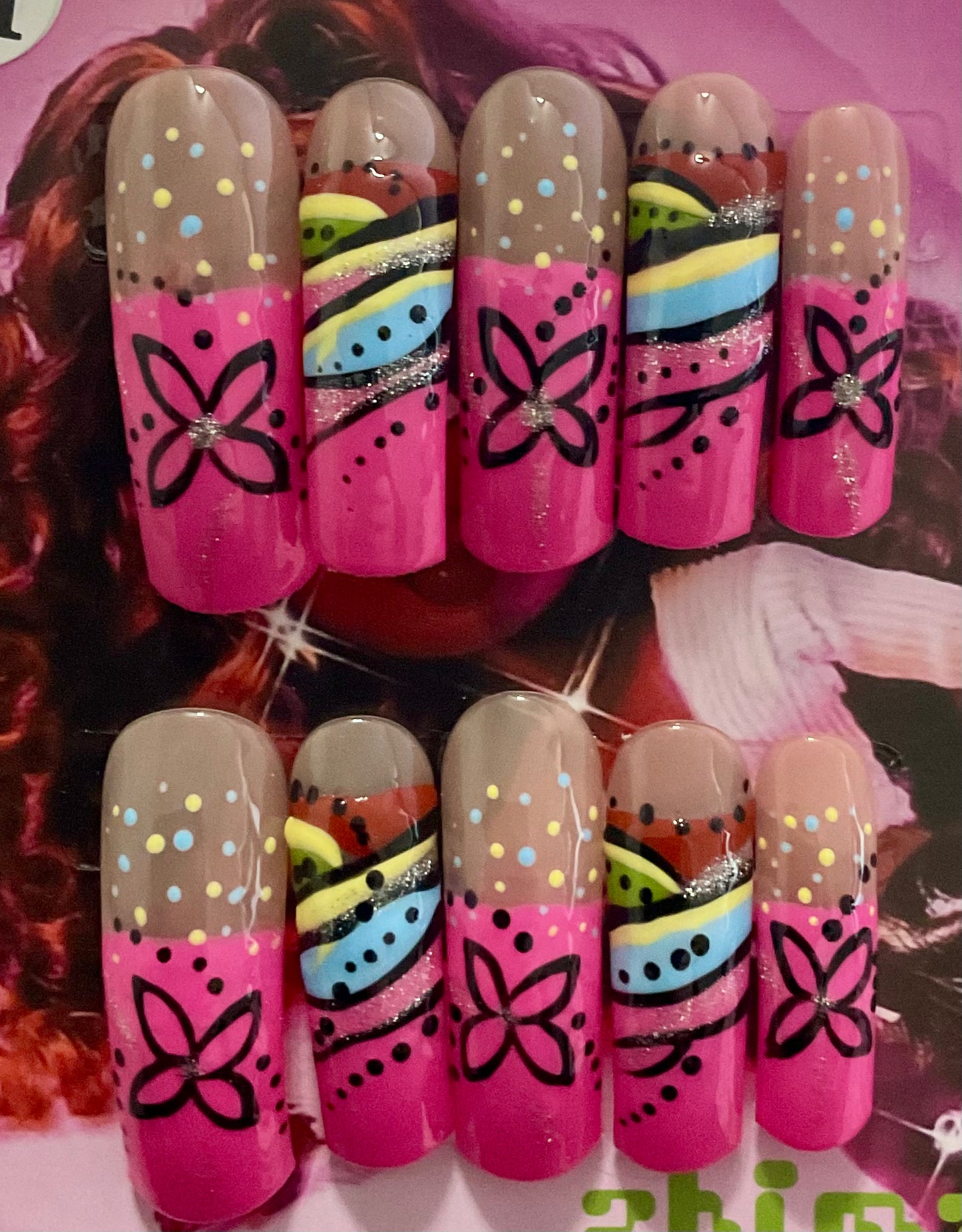 Tropical Petal Press On Nails