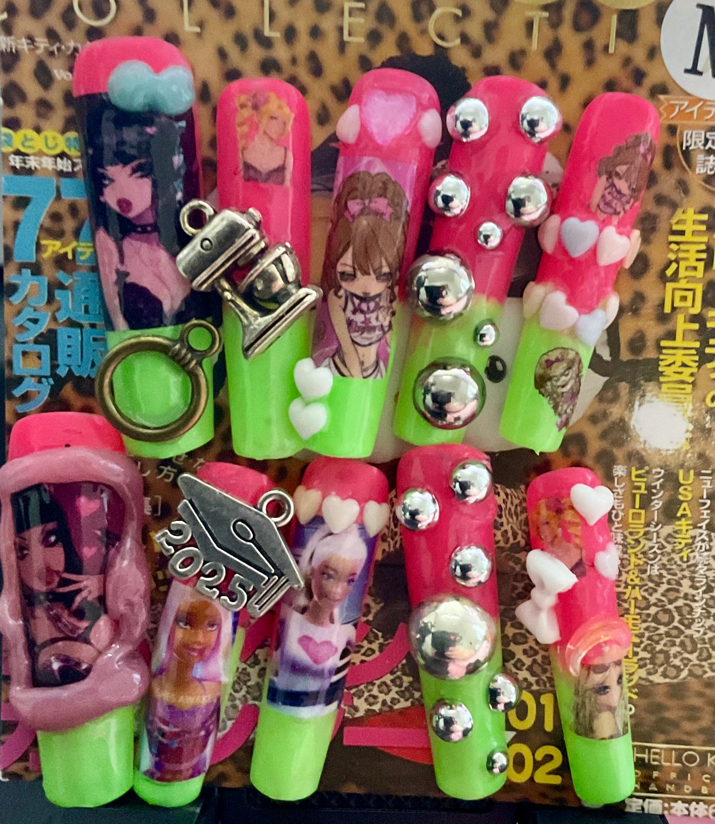 Anime Charm Press On Nails
