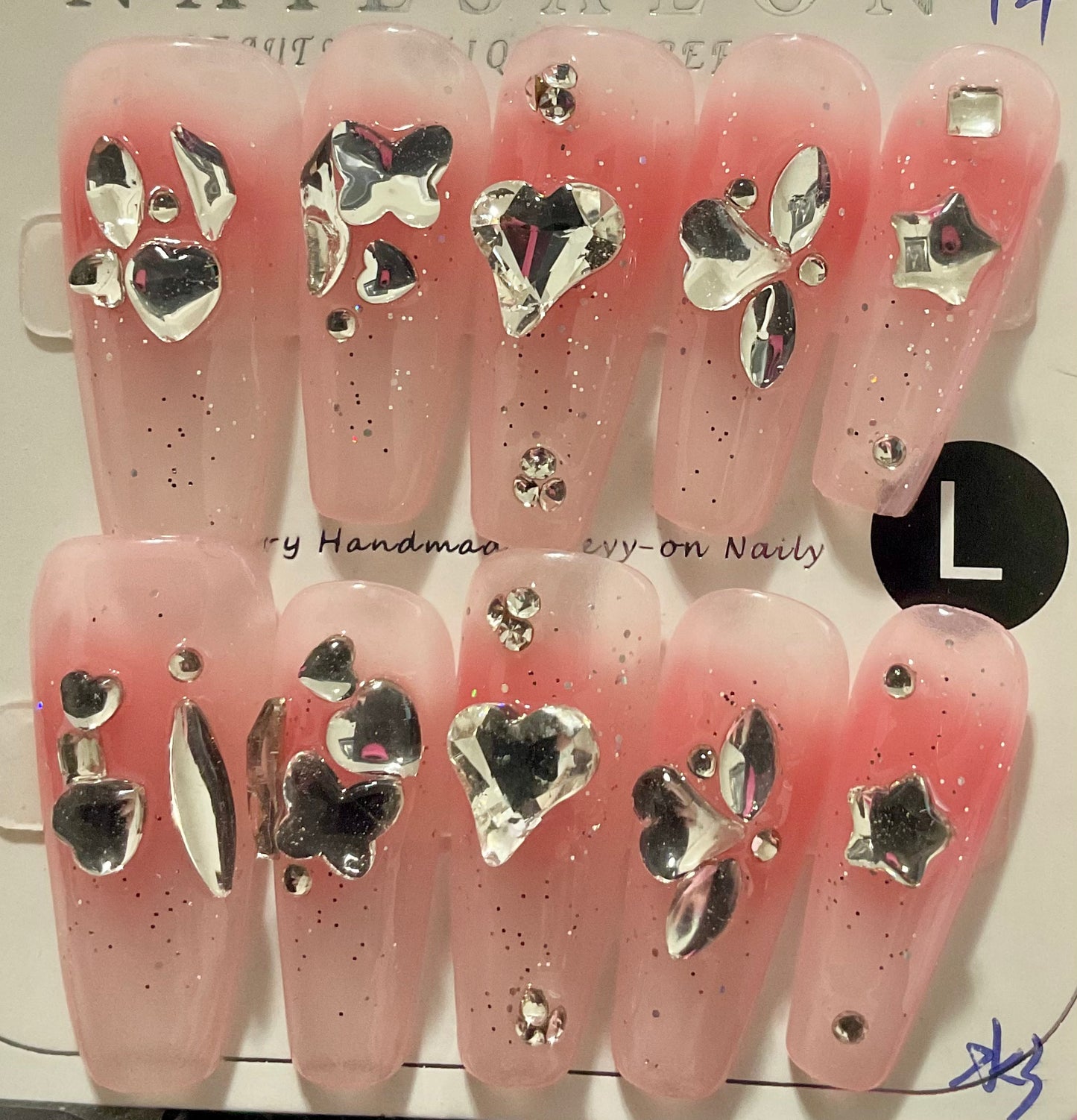 Sliver Drip Press on Nails
