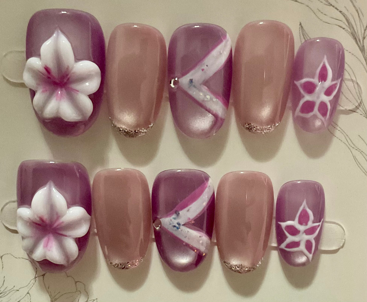 Petal Mist Press On Nails