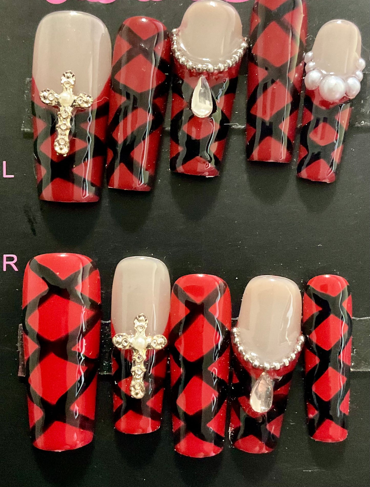 Statement Gothic Glam Press On Nails