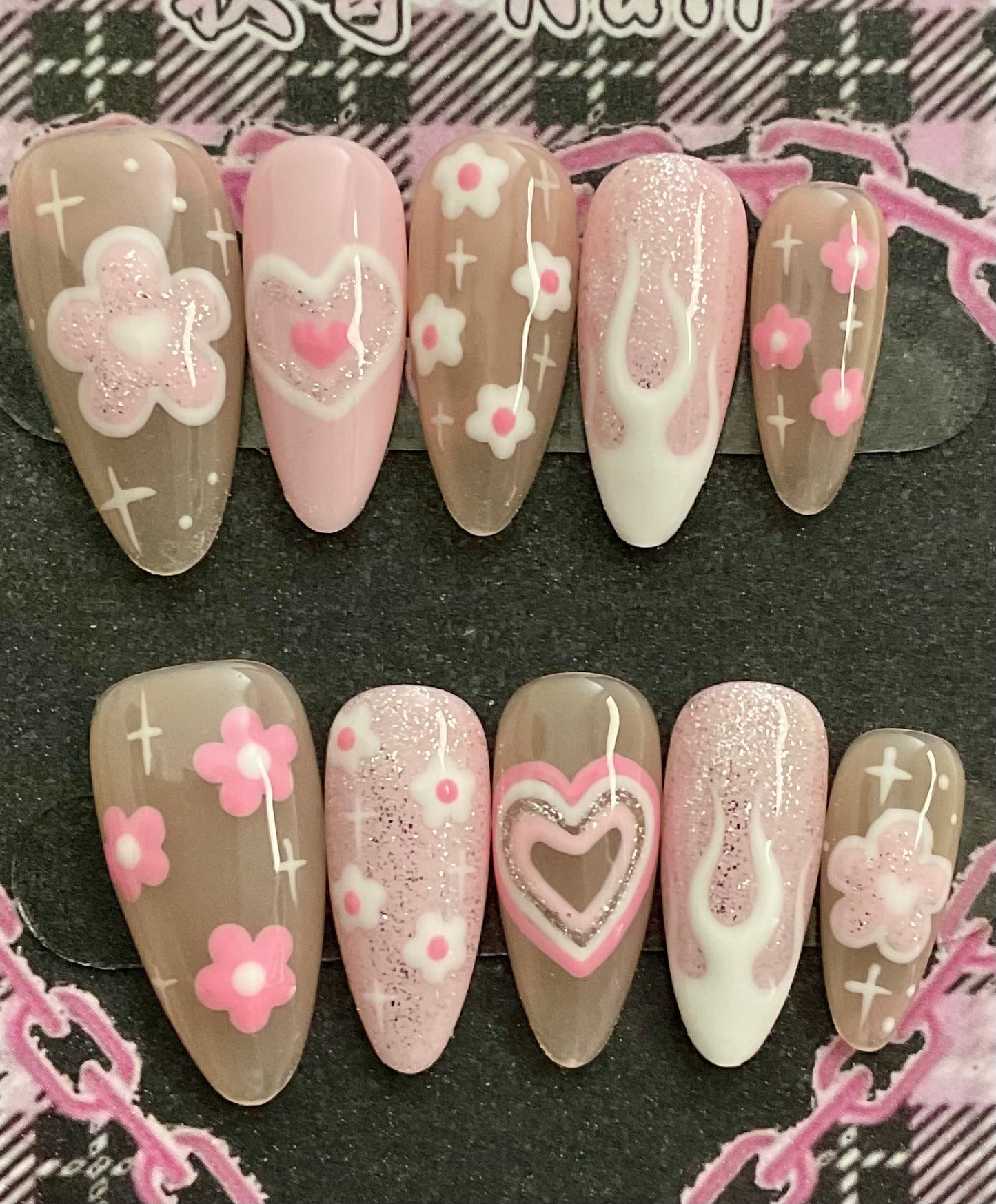 Sweet Pink Love Press On Nails
