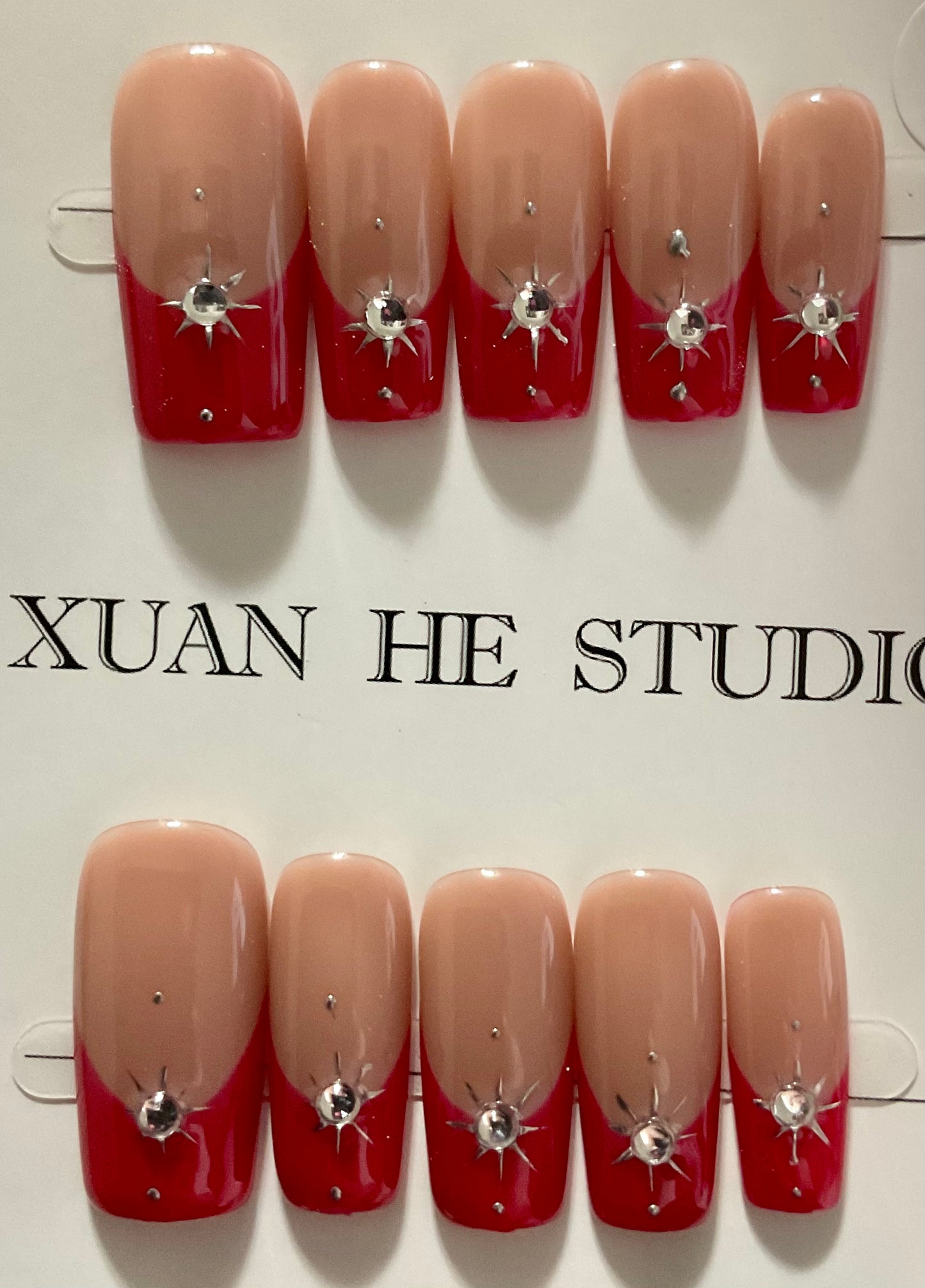 Glam Red Press On Nails