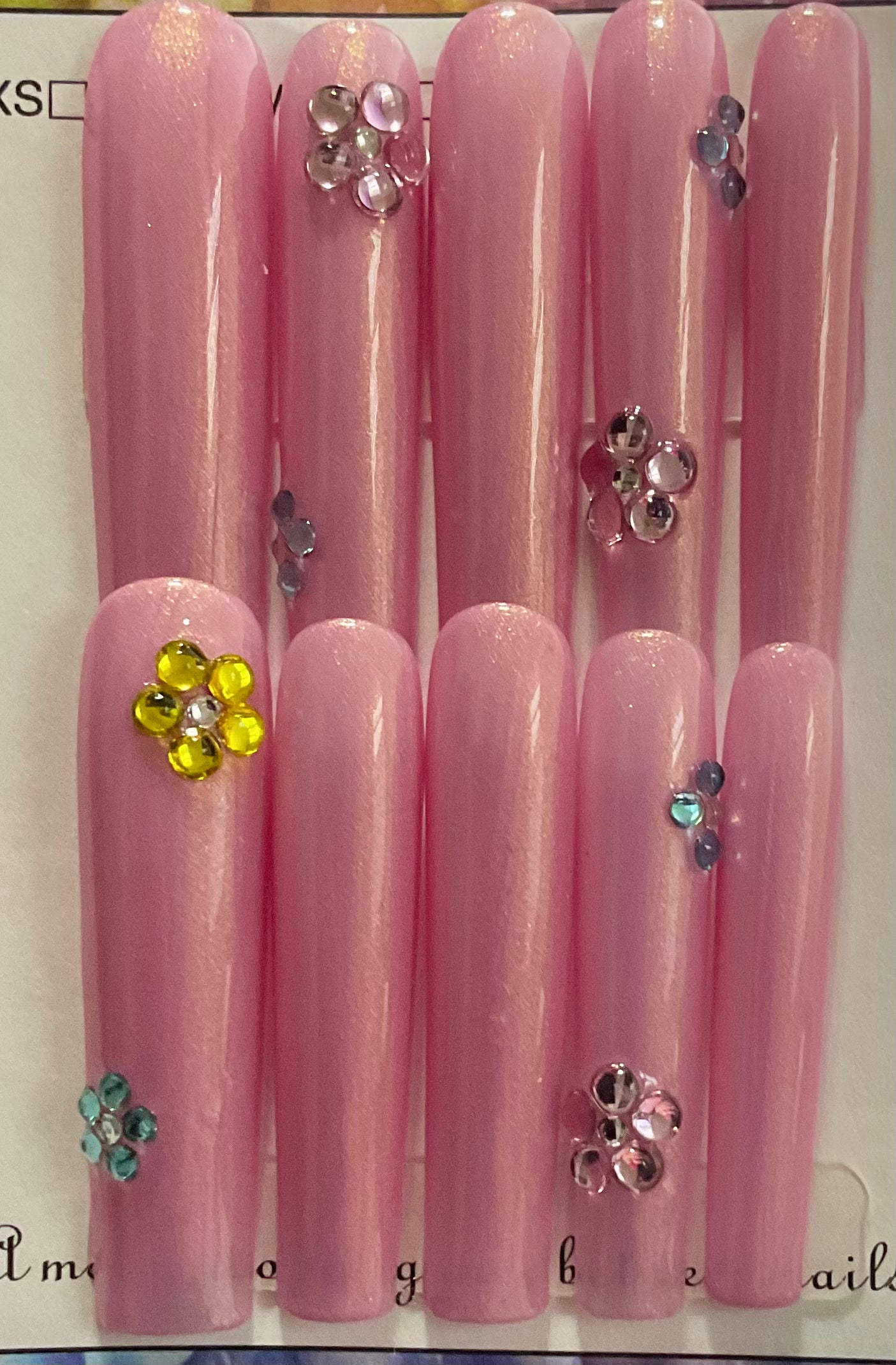 Pink Blossom Press On Nails