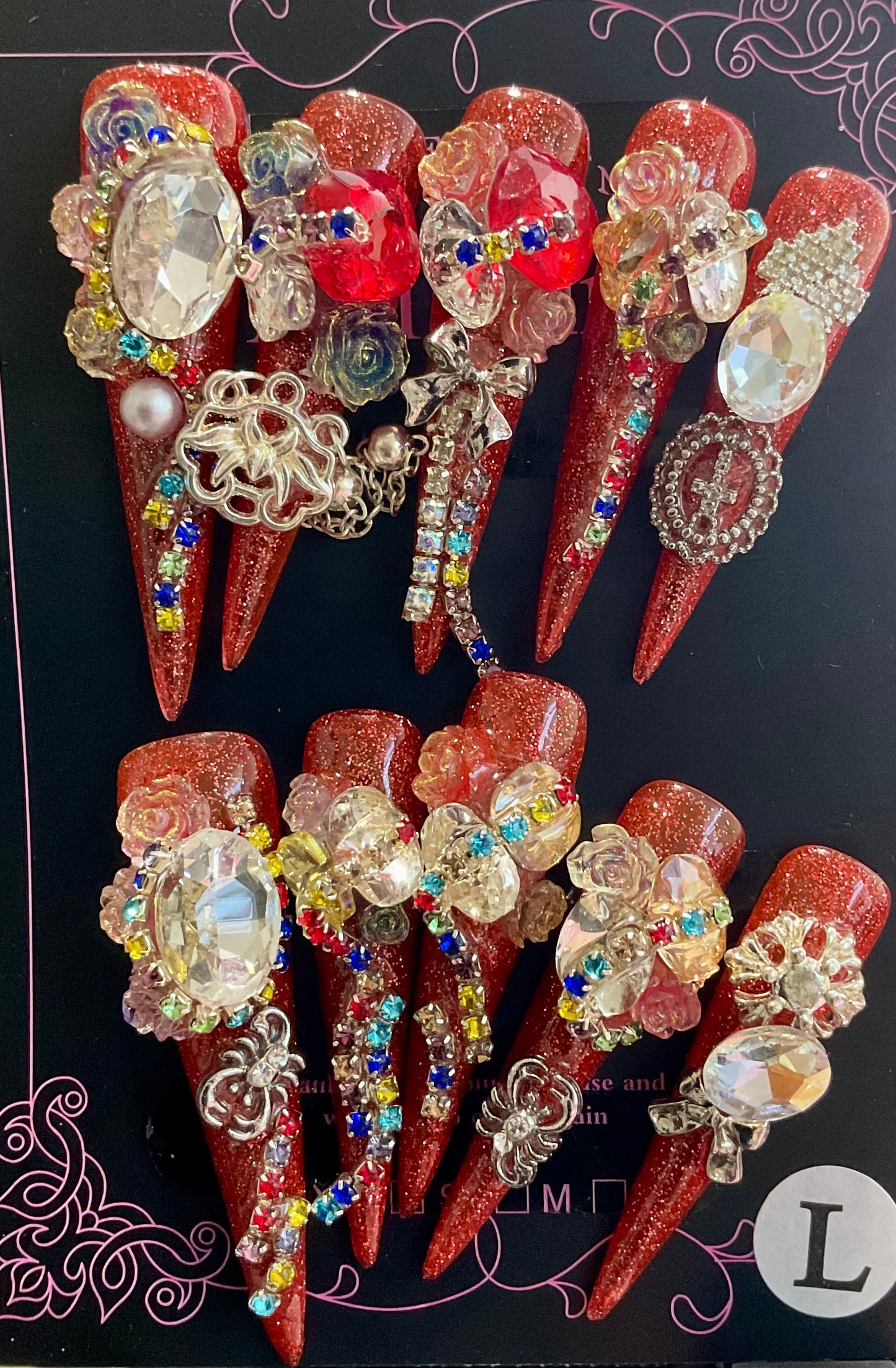 Luxury Crystal Press On Nails