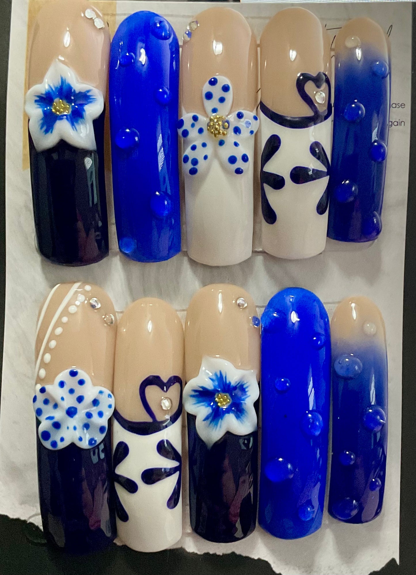 Deep Sea Bloom Press On Nails