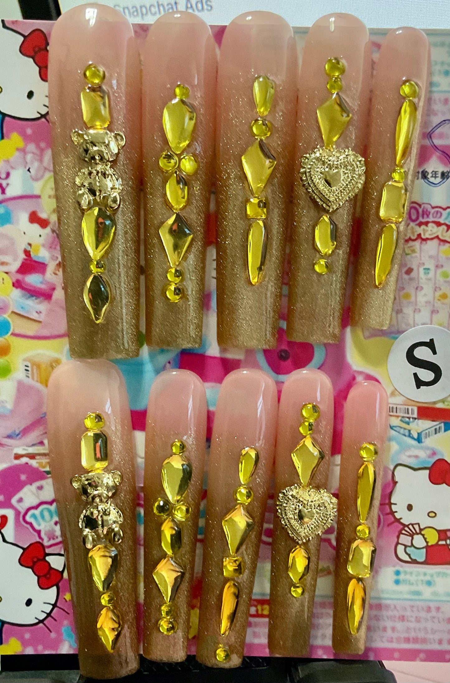 Luxury Gold Press On Nails