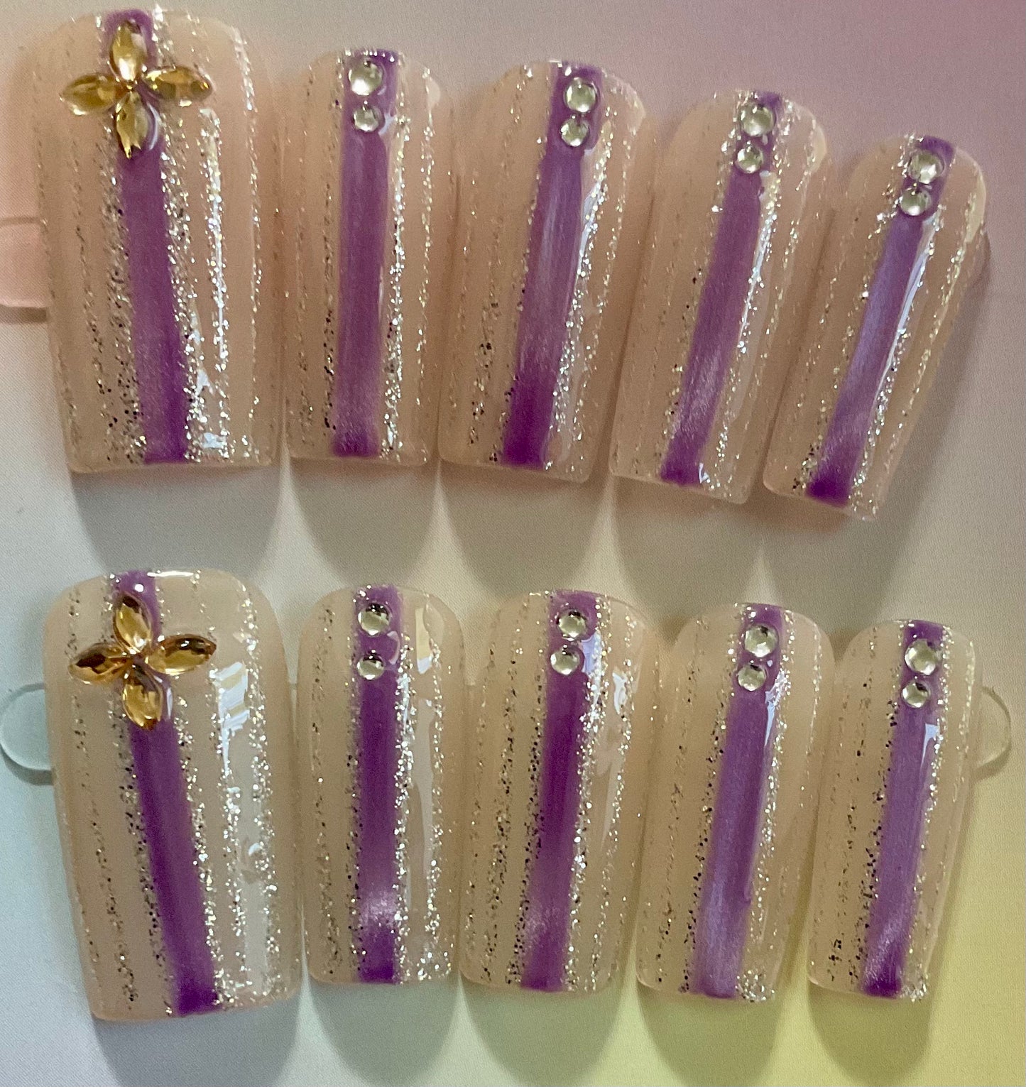 Lavender Glam Press On Nails